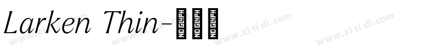 Larken Thin字体转换